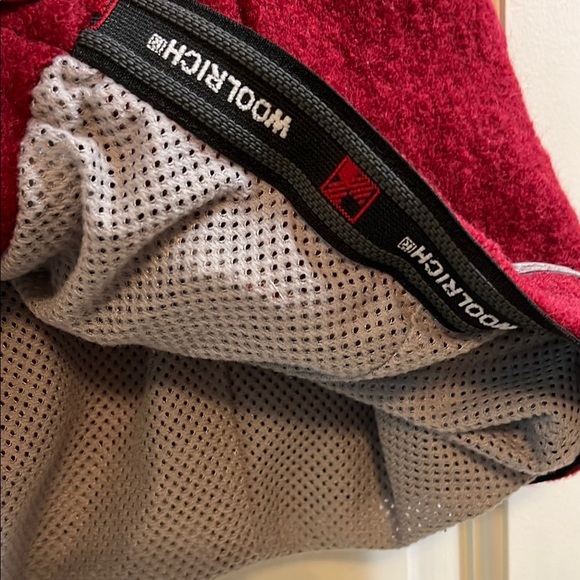 Woolrich Red Boiled Wool Mesh Lined Full Zip Up Vest - Size Small - Picture 9 of 16